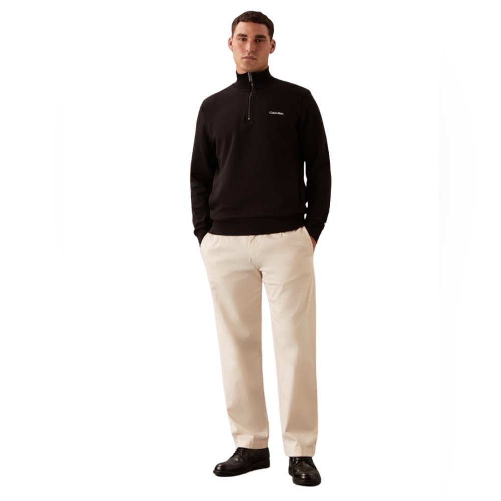 Calvin Klein Men's Black Half-Zip Pullover Sweater - Picture 3 of 8